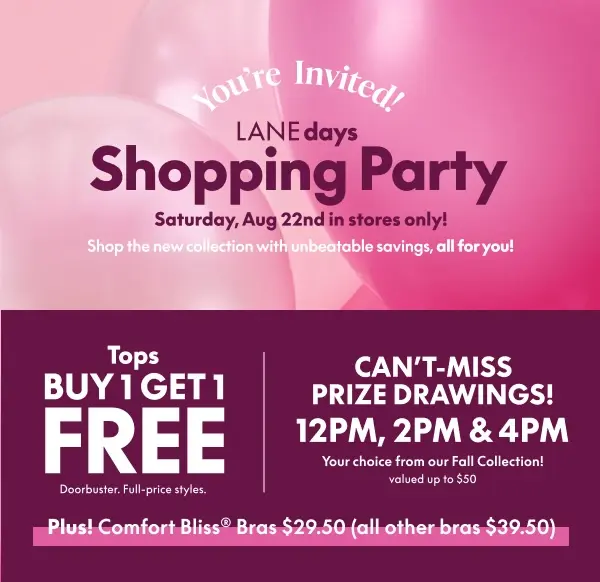 LANE Days Shopping Party